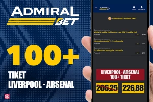 AdmiralBet 100+ tiket - Žuti kartoni, asistencija TAA i mnogo šuteva u gol za kvotu 226,88